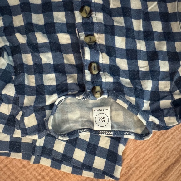 Lou Lou & Company Blue and White Gingham Matching Set - Picture 2 of 2